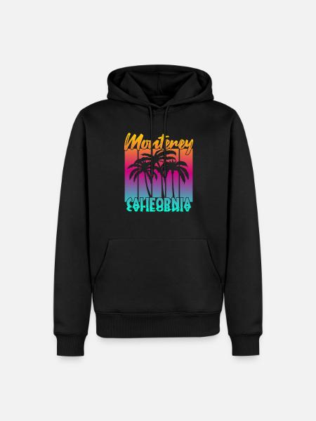 Monterey California - Men’s Premium Organic Hoodie - black