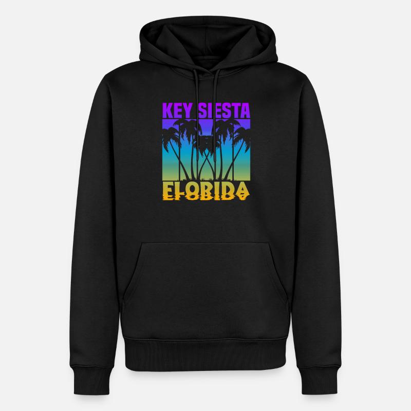 Key Siesta Florida - Männer Premium Bio Hoodie - Schwarz