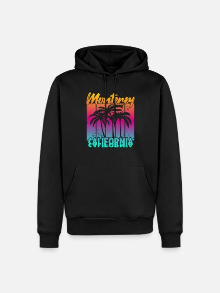 Monterey California - Men’s Premium Organic Hoodie - black