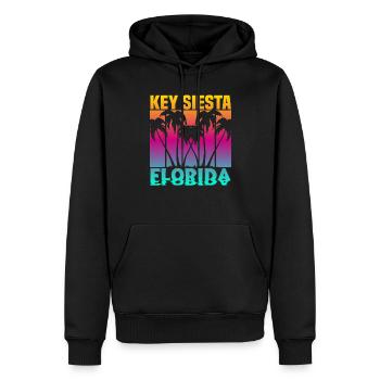 Key Siesta Florida - Männer Premium Bio Hoodie - Schwarz - Vorne - Nico (187cm)