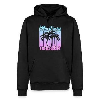 Monterey Californie - Sweat à capuche Premium bio Homme - noir - Devant - Nico (187cm)