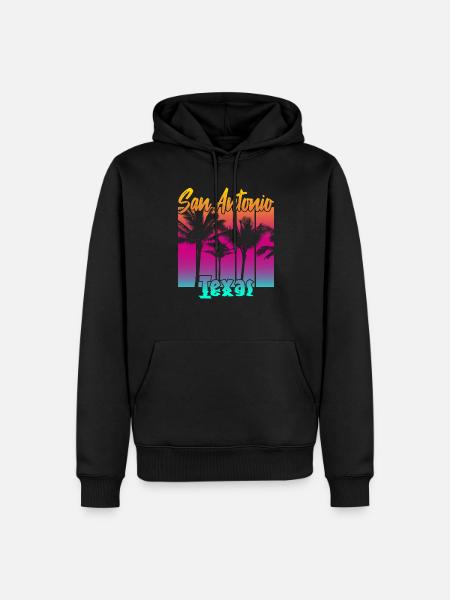 San Antonio Texas - Men’s Premium Organic Hoodie - black