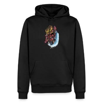 Samurai Mask I Japanese Tattoo Manga Anime pour - Sweat à capuche Premium bio Homme - noir - Devant - Nico (187cm)