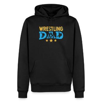 Lutteur Papa Ringkampf Ringer Ringen Lutteur - Sweat à capuche Premium bio Homme - noir - Devant - Nico (187cm)