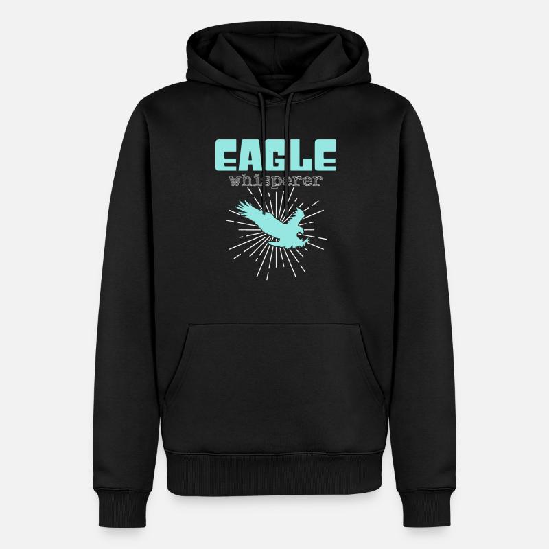Chuchoteur d’aigle - Sweat à capuche Premium bio Homme - noir
