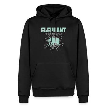 elephant whisperer - Männer Premium Bio Hoodie - Schwarz - Vorne - Nico (187cm)