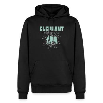 elephant whisperer - Männer Premium Bio Hoodie - Schwarz - Vorne - Nico (187cm)