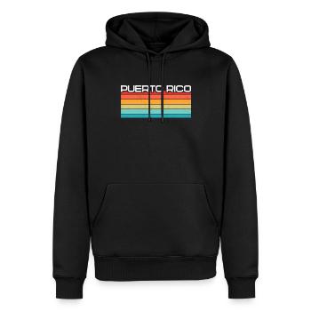 Vintage Urlaub Reise Karibik Puerto Rico - Männer Premium Bio Hoodie - Schwarz - Vorne - Nico (187cm)