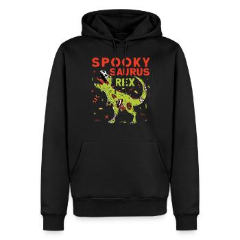 Effrayant Saurus Rex - Sweat à capuche Premium bio Homme - noir - Devant - Nico (187cm)
