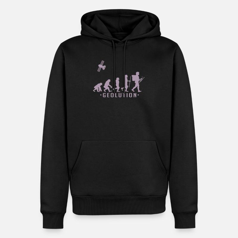 Geocaching evolution Shirt Geolution - Männer Premium Bio Hoodie - Schwarz
