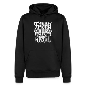 Une maison n’est pas une maison sans couleurs de pattes - Sweat à capuche Premium bio Homme - noir - Devant - Nico (187cm)