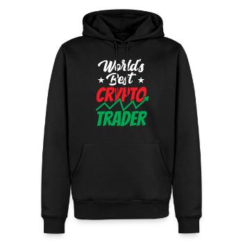 Weltbester Krypto Trader Trading Crypto Traden - Männer Premium Bio Hoodie - Schwarz - Vorne - Nico (187cm)
