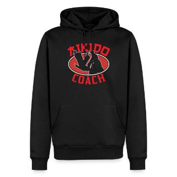 Entraîneur d’Aïkido Combattant Arts Martiaux Arts Martiaux Arts Martiaux - Sweat à capuche Premium bio Homme - noir - Devant - Nico (187cm)