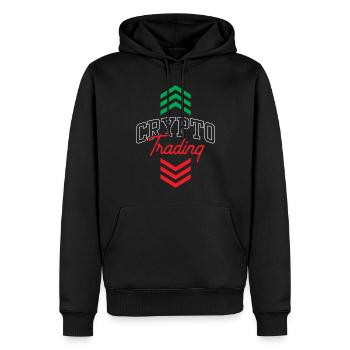 Krypto Handel Trader Traden Crypto Trading - Männer Premium Bio Hoodie - Schwarz - Vorne - Nico (187cm)