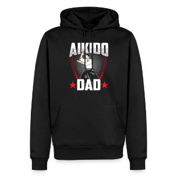 Aikido Vater Kampfsport Kampfkunst Kämpfer - Männer Premium Bio Hoodie - Schwarz - Vorne - Nico (187cm)