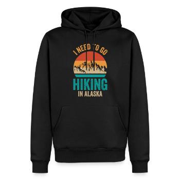Je dois faire de la randonnée en Alaska Randonnée dans la nature - Sweat à capuche Premium bio Homme - noir - Devant - Nico (187cm)