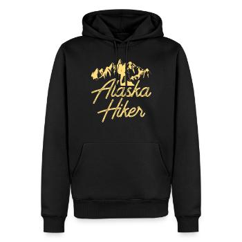 Alaska Wanderer Wandern Natur Wanderung - Männer Premium Bio Hoodie - Schwarz - Vorne - Nico (187cm)