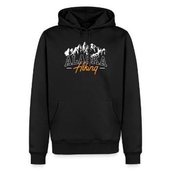 Alaska Wandern Natur Wanderung Wanderer - Männer Premium Bio Hoodie - Schwarz - Vorne - Nico (187cm)
