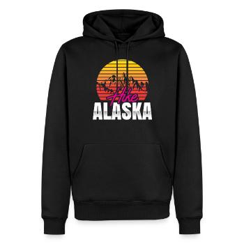 Wanderungen In Alaska Wanderung Wanderer Wandern - Männer Premium Bio Hoodie - Schwarz - Vorne - Nico (187cm)