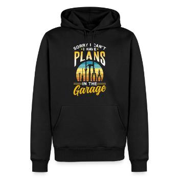 Je ne peux pas avoir de plans dans le passe-temps du garage - Sweat à capuche Premium bio Homme - noir - Devant - Nico (187cm)