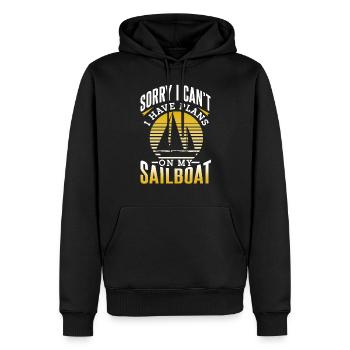 J’ai des plans sur mon voilier Désolé hobby - Sweat à capuche Premium bio Homme - noir - Devant - Nico (187cm)