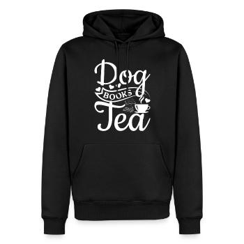 Hundebücher Tee I Hundehalter Buchlektüre Buchlieb - Männer Premium Bio Hoodie - Schwarz - Vorne - Nico (187cm)