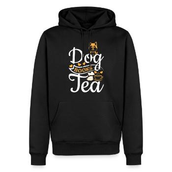Hundebücher Tee I Hundehalter Buch Lesen Buchliebh - Männer Premium Bio Hoodie - Schwarz - Vorne - Nico (187cm)