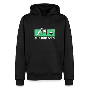Fußball Fußballer Sport Verein Fan Club - Männer Premium Bio Hoodie - Schwarz - Vorne - Nico (187cm)