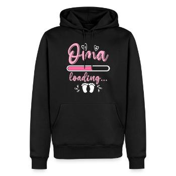 Oma 2023 loading Omi Gandma Oma - Männer Premium Bio Hoodie - Schwarz - Vorne - Nico (187cm)