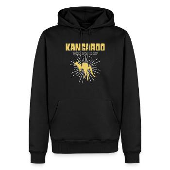 Kangaroo Whisperer - Men’s Premium Organic Hoodie - black - Front - Nico (187cm)