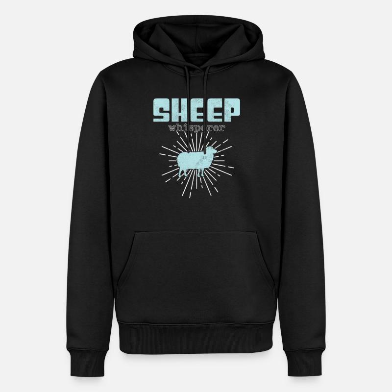 Schaf Flüsterer - Männer Premium Bio Hoodie - Schwarz