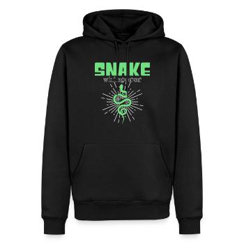 Snake Whisperer - Men’s Premium Organic Hoodie - black - Front - Nico (187cm)