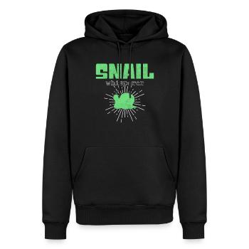 Snail Whisperer - Men’s Premium Organic Hoodie - black - Front - Nico (187cm)