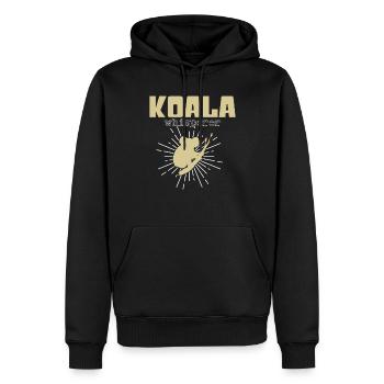 Chuchoteur de koala - Sweat à capuche Premium bio Homme - noir - Devant - Nico (187cm)