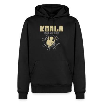 Koala Whisperer - Men’s Premium Organic Hoodie - black - Front - Nico (187cm)