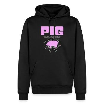 Pig Whisperer - Men’s Premium Organic Hoodie - black - Front - Nico (187cm)
