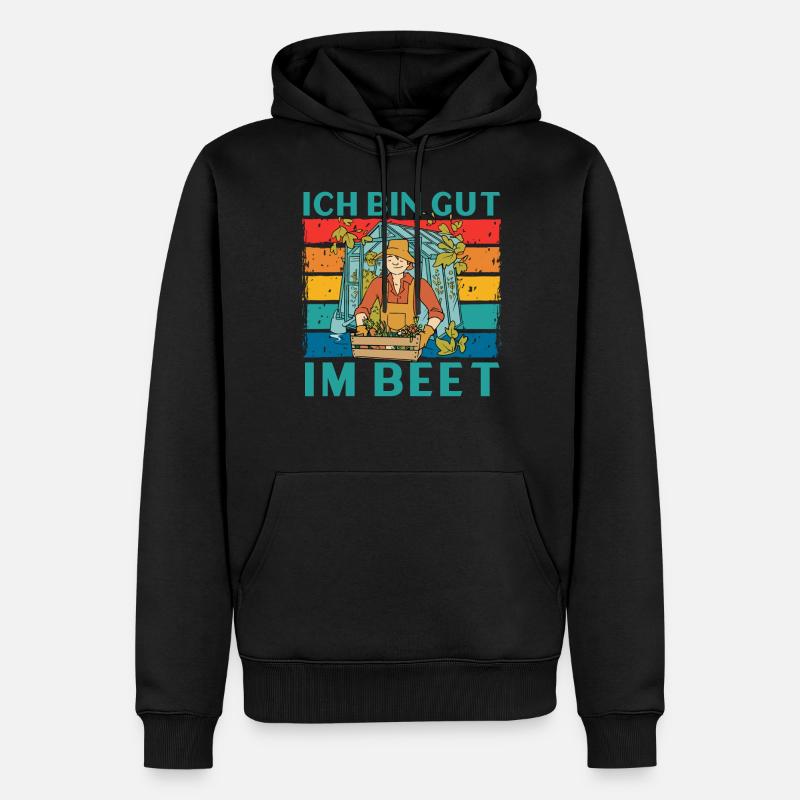 Ich Bin Gut Im Beet - Männer Premium Bio Hoodie - Schwarz