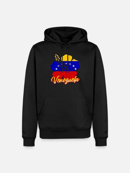Venezuela - Männer Premium Bio Hoodie - Schwarz