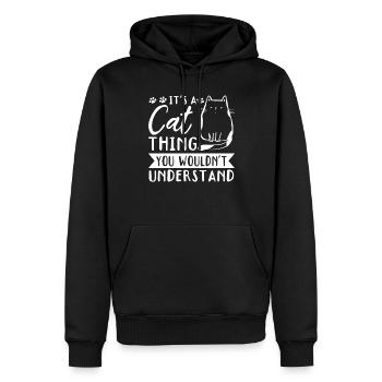 Es ist eine Katzensache, die du nicht verstehen wü - Männer Premium Bio Hoodie - Schwarz - Vorne - Nico (187cm)