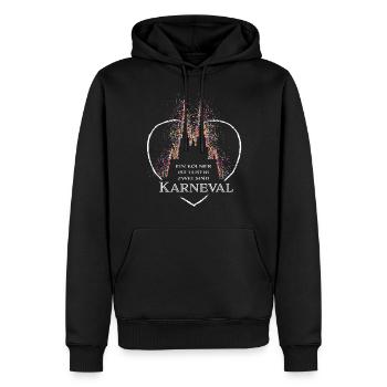 Kölner Dom Köln Karneval Fasching Konfetti - Männer Premium Bio Hoodie - Schwarz - Vorne - Nico (187cm)