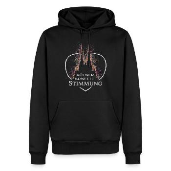Kölner Dom Köln Karneval Fasching Konfetti Kölle - Männer Premium Bio Hoodie - Schwarz - Vorne - Nico (187cm)