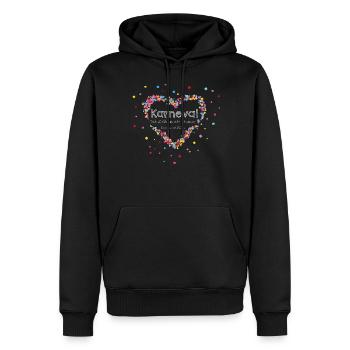 Karneval Fasching Konfetti 5. Jahreszeit Geschenk - Männer Premium Bio Hoodie - Schwarz - Vorne - Nico (187cm)