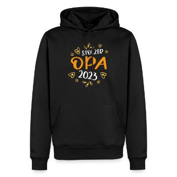 Stolzer frischgebackener Opa - Männer Premium Bio Hoodie - Schwarz - Vorne - Nico (187cm)