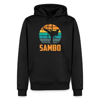 Sambo Trainer Kampfkunst Kampfsport Training - Männer Premium Bio Hoodie - Schwarz - Vorne - Nico (187cm)