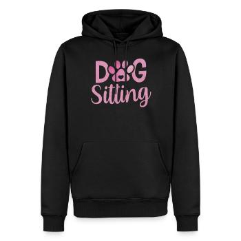 Hundesitting Hund Dog Sitting Hundesitter - Männer Premium Bio Hoodie - Schwarz - Vorne - Nico (187cm)