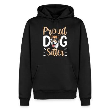 Stolzer Hundesitter Hundesitting Hund Dog Sitting - Männer Premium Bio Hoodie - Schwarz - Vorne - Nico (187cm)