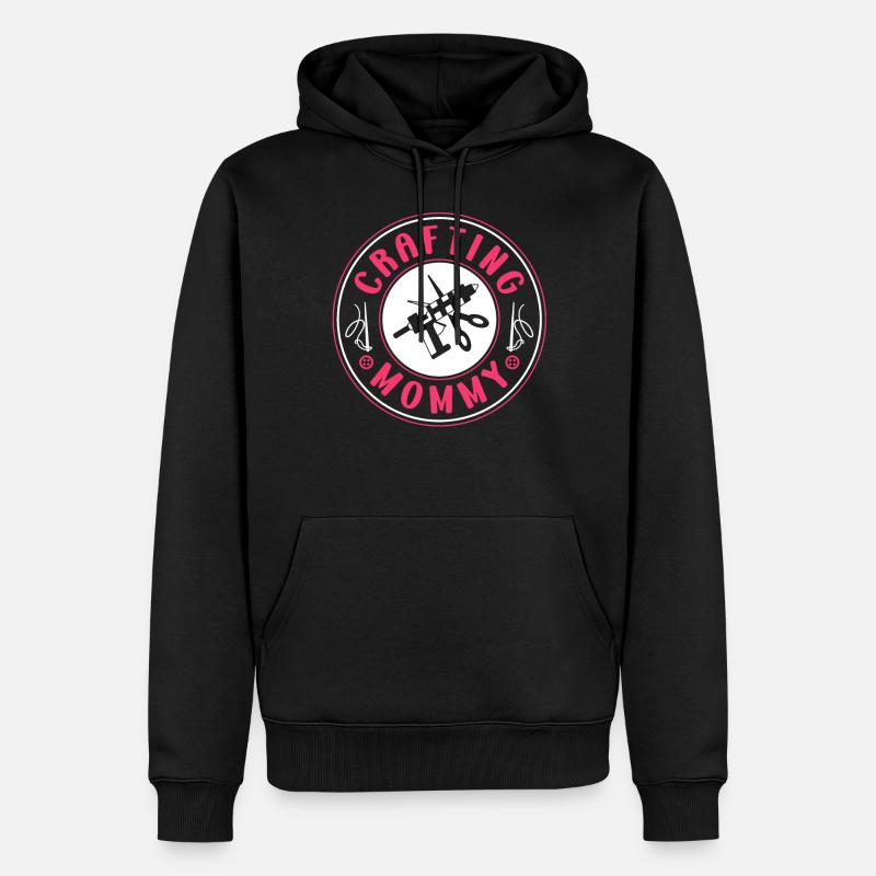 Bastel Mama Basteln Mutter Bastler - Männer Premium Bio Hoodie - Schwarz