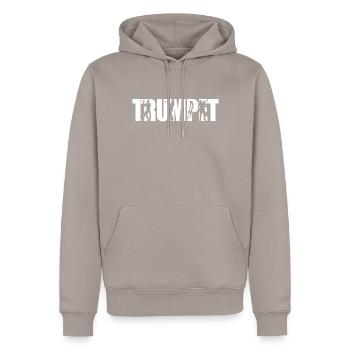 Trumpet Player Trumpet - Männer Premium Bio Hoodie - Taupe - Vorne - Nico (187cm)