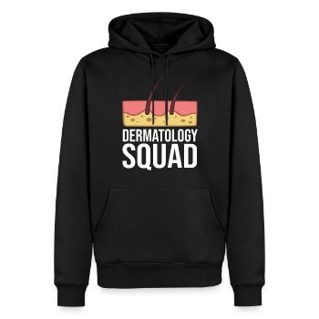 Dermatologie Hautpflege Haut Medizin Erkrankung - Männer Premium Bio Hoodie - Schwarz - Vorne - Nico (187cm)