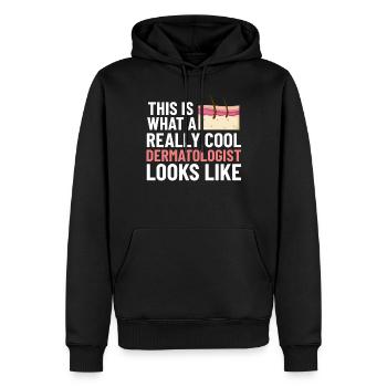 Dermatologie Hautpflege Haut Medizin Erkrankung - Männer Premium Bio Hoodie - Schwarz - Vorne - Nico (187cm)